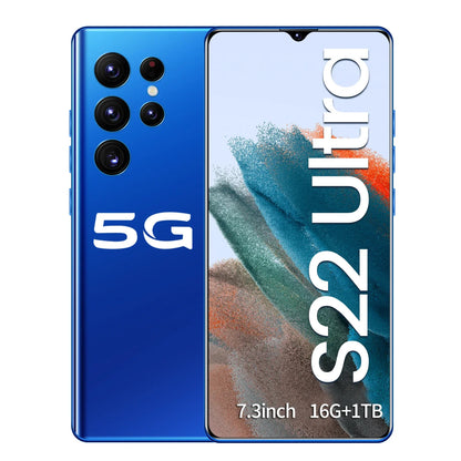 Hot Selling S22 ULTRA Original 16GB+1TB 24MP+50MP Face Unlock Full Display Android 12 Cell Phone Smart Mobile Phone