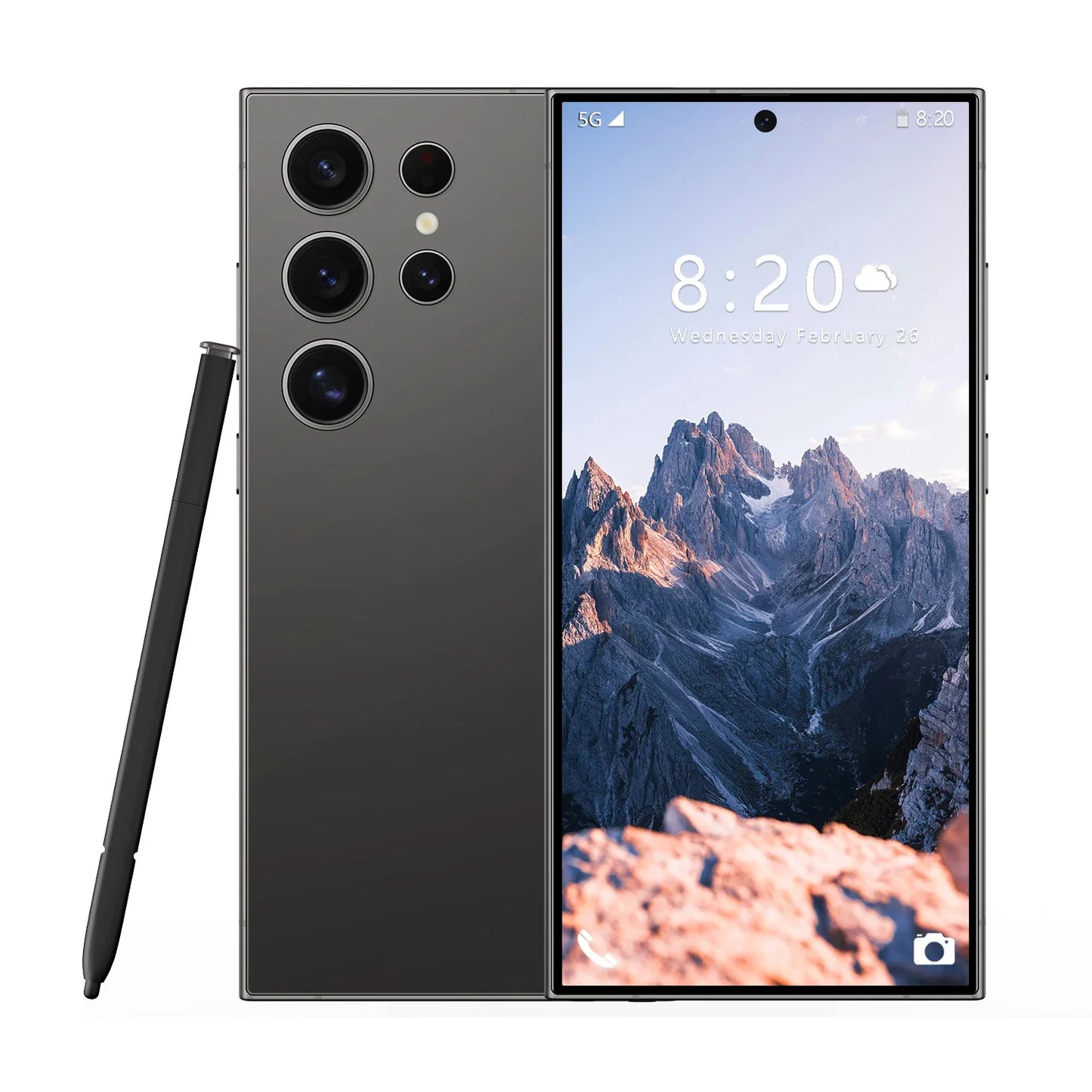 2025 S24 Ultra 7.3 5G Smartphone 16GB+1TB Android HD LCD 65W S Pen Mobile Gaming Phone with WIFI French & Spanish LTE Cellular