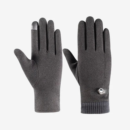 Men Winter Keep Warm Touch Screen Plus Velvet Thicken Fashion Cold Protection Outdoor Cycling Drive Mittens Gloves