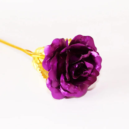 24K Plated Gold Rose Artificial Flower