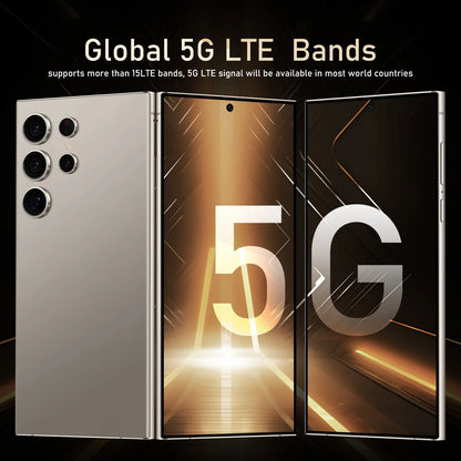 2025 S24 Ultra 7.3 5G Smartphone 16GB+1TB Android HD LCD 65W S Pen Mobile Gaming Phone with WIFI French & Spanish LTE Cellular