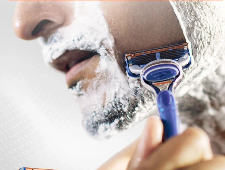 Gillette Fusion Razor for Men Face Hair Beard Shaving Machine Manual Safety Shaver Replacement Head Cassettes 5 Layer Blades