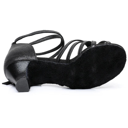 Girls' Ballroom/Latin Dance Shoes with Microfiber Upper Cowhide Outsole Suedette Lining 4.5cm Heel-Stage Performance Shoes