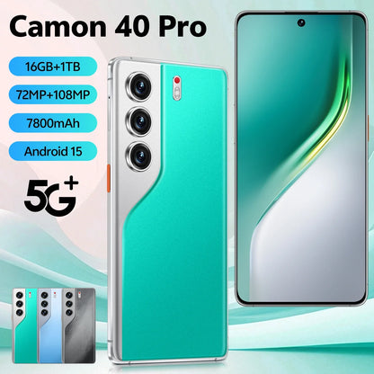 Camon 40 Pro 5G Global Unlocked Smartphone 7.3 Inch HD Screen 16GB+1TB Large Storage Deca Core 2025 Hot Selling