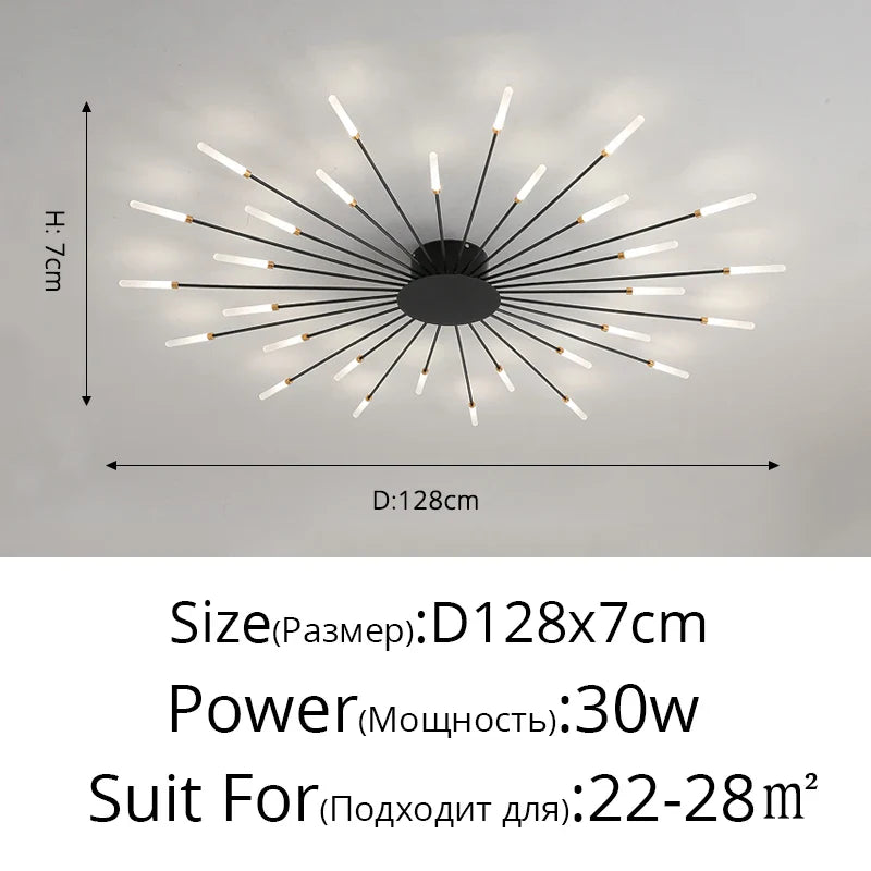 Modern Acrylic Ceiling LED Indoor Lighting For Bedroom Living Room or Kids Room Frame 175-260V