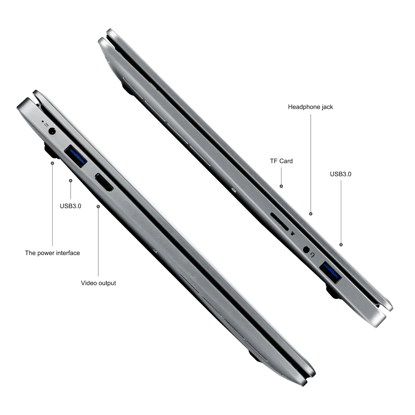 14 Inch Netbook Intel Celeron N4500 Quad Core 8GB 512GB SSD Plastic Body Light Weight Laptop for Work Study