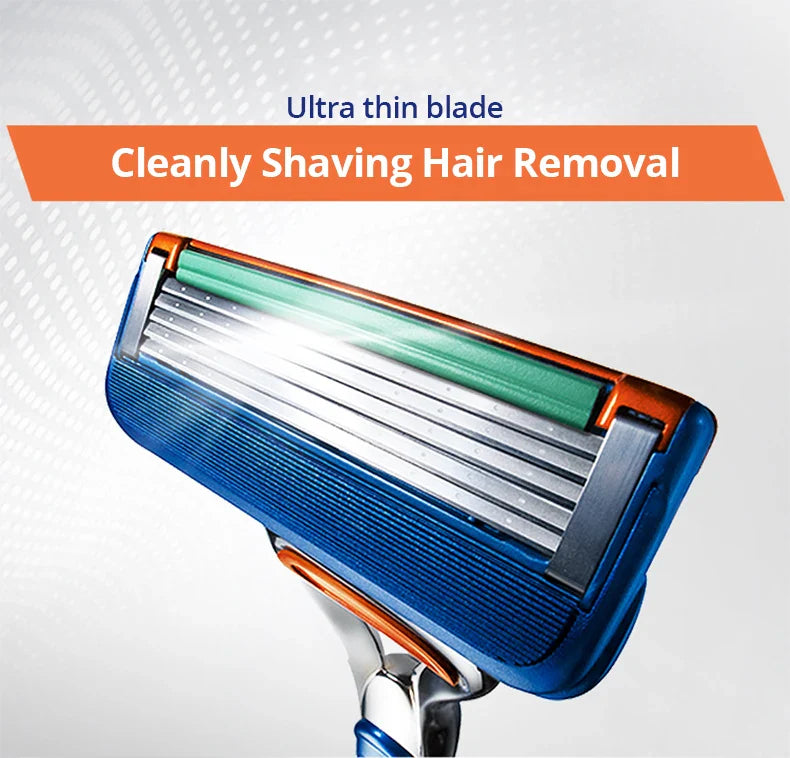 Gillette Fusion Razor for Men Face Hair Beard Shaving Machine Manual Safety Shaver Replacement Head Cassettes 5 Layer Blades