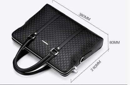 High Quality Leather Fashion Business Briefcase Unisex