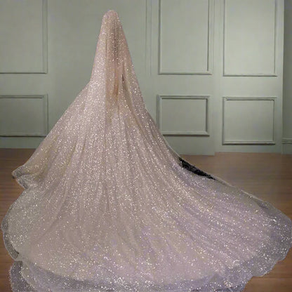 Luxury Cathedral Sparking Glitter Wedding Bridal Veil Long 3M/5M