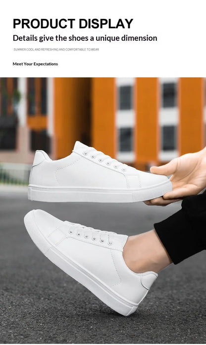 Men's Summer Korean Style Fashion Board Shoes Trendy All-match Casual Large Size Soft PU Mesh Solid Color PVC