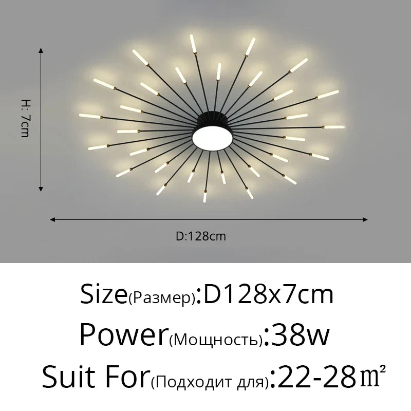 Modern Acrylic Ceiling LED Indoor Lighting For Bedroom Living Room or Kids Room Frame 175-260V