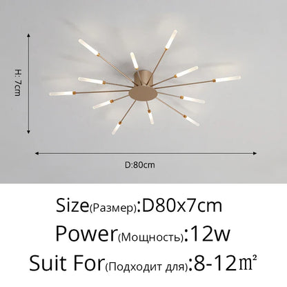 Modern Acrylic Ceiling LED Indoor Lighting For Bedroom Living Room or Kids Room Frame 175-260V