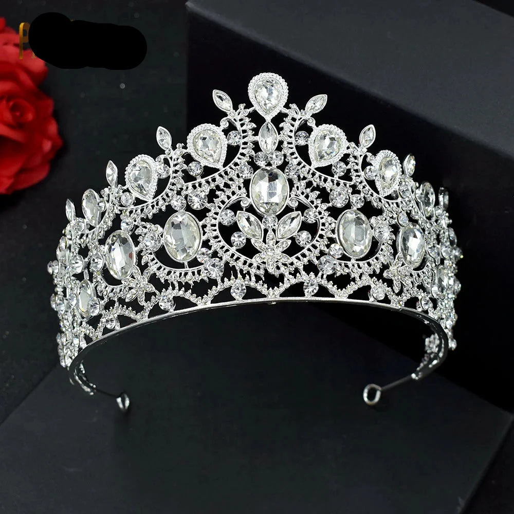 Zircon Wedding Crown Luxury Zircon Diadem Rhinestone Headpiece Bridal Hair Jewelry