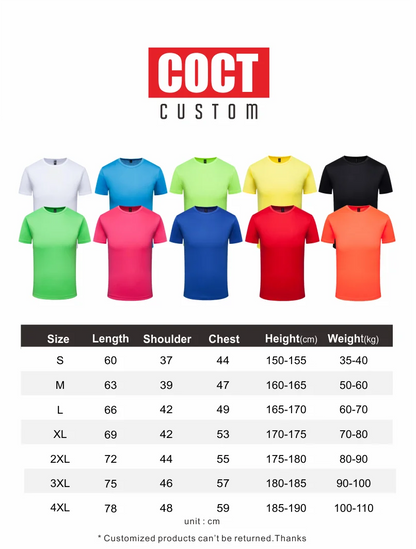 Quick Dry Round Neck T-shirt Custom Printed Embroidered Logo Sports Fitness Short Sleeve Top Running Shirts