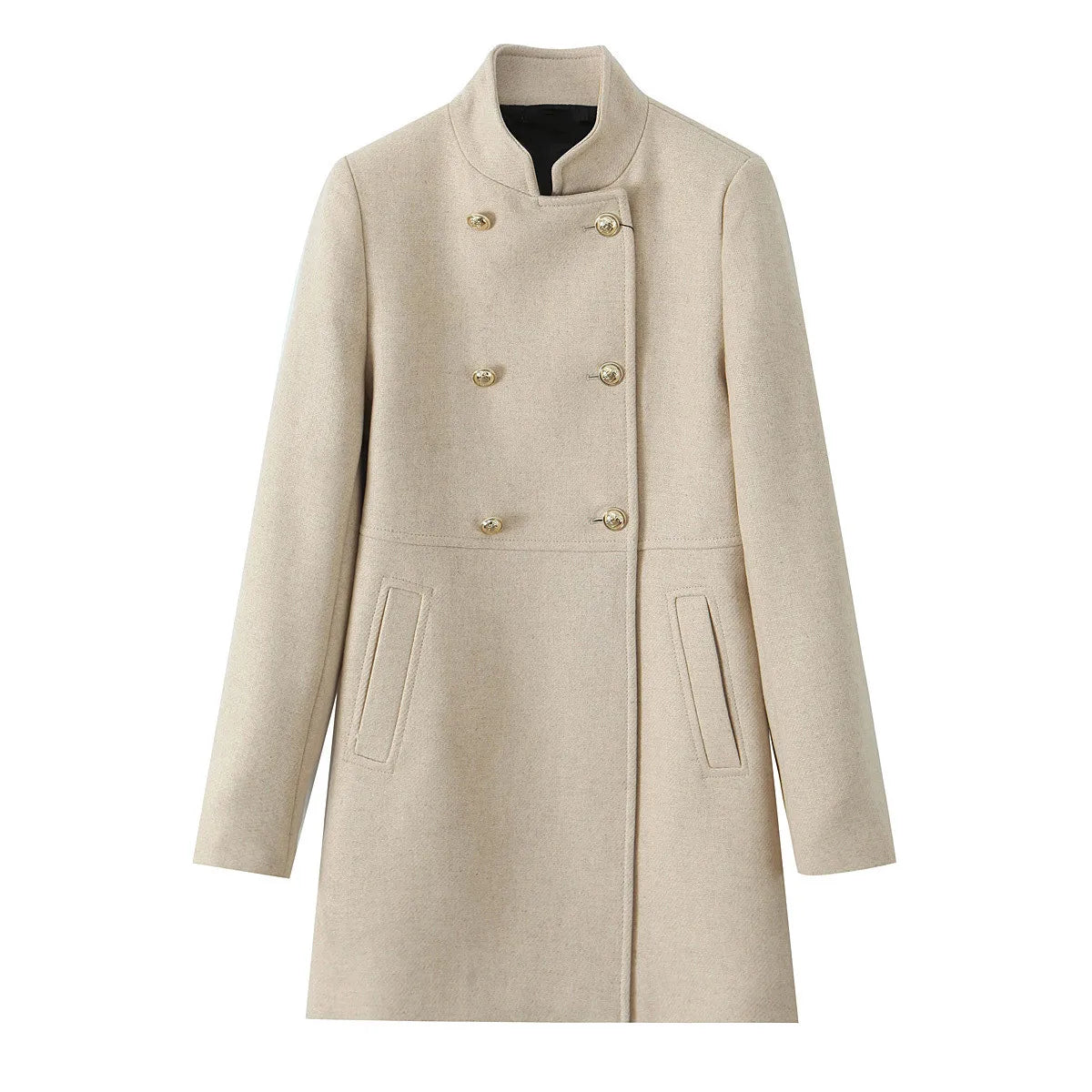 Women's Autumn Elegant Button-decorated Double-breasted Coat Jacket