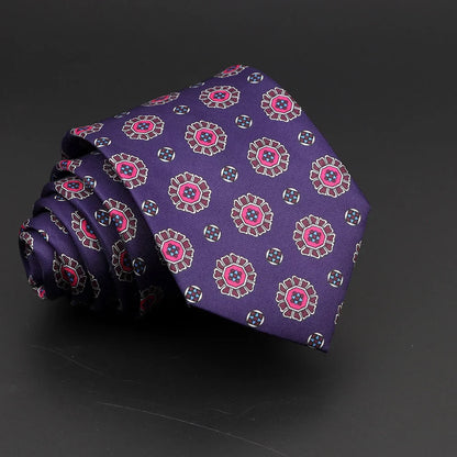 Novelty Men's Formal Ties 7cm Soft Silk Necktie