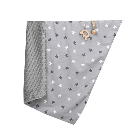 Newborn Baby Blanket Warm Swaddling Wrap Winter Autumn Toddler Dotted Quilt