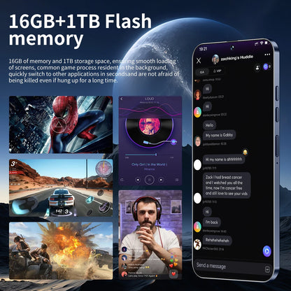 S26 Ultra Android 15 5G Smartphone High Quality 7.3 Inch HD Face ID Deca core Gaming Mobile Phone 16GB+1TB Factory Direct