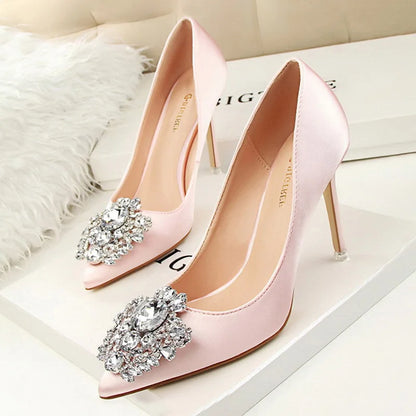 Rhinestone Women Pumps Stiletto Women Shoes Sexy High Heel