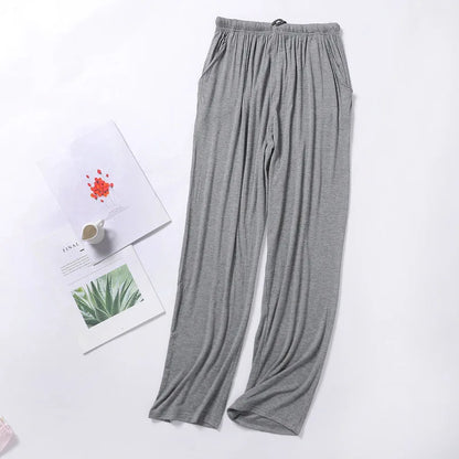 Summer Men Soft Sleeping Pajama Pants Spring Autumn 4XL