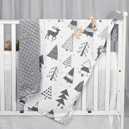 Newborn Baby Blanket Warm Swaddling Wrap Winter Autumn Toddler Dotted Quilt
