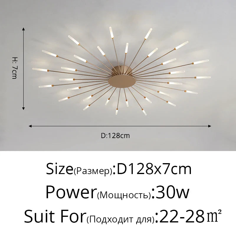 Modern Acrylic Ceiling LED Indoor Lighting For Bedroom Living Room or Kids Room Frame 175-260V