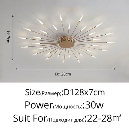 Modern Acrylic Ceiling LED Indoor Lighting For Bedroom Living Room or Kids Room Frame 175-260V