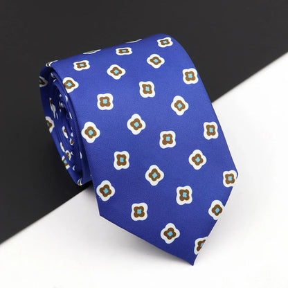 Novelty Men's Formal Ties 7cm Soft Silk Necktie