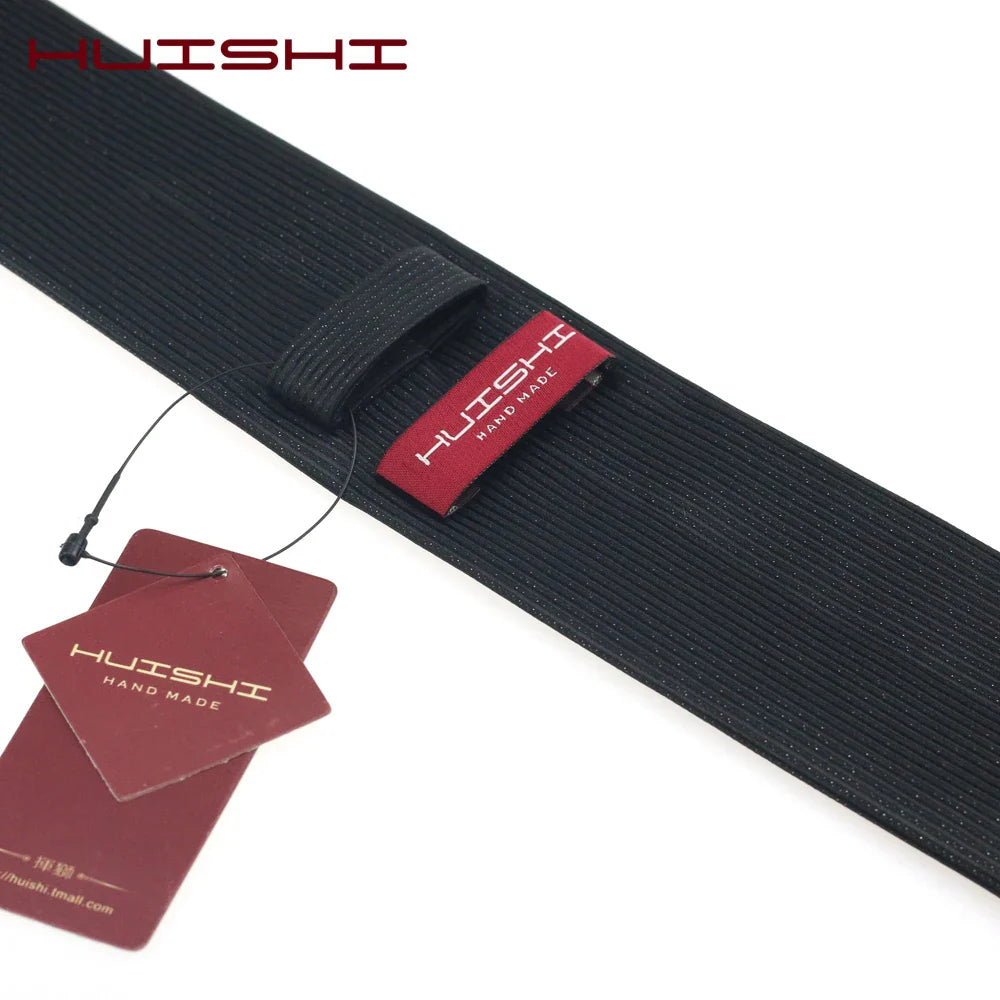 British Style Sale Mariage Waterproof Necktie Formal Black Solid Color Unisex Stripe Shape Men's For Gift Lapel Neck Tie Women