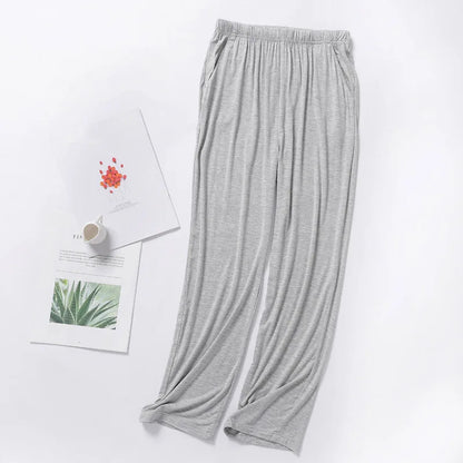 Summer Men Soft Sleeping Pajama Pants Spring Autumn 4XL