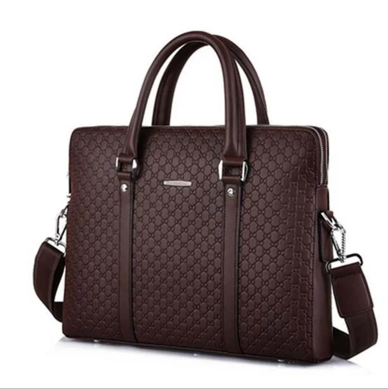 High Quality Leather Fashion Business Briefcase Unisex