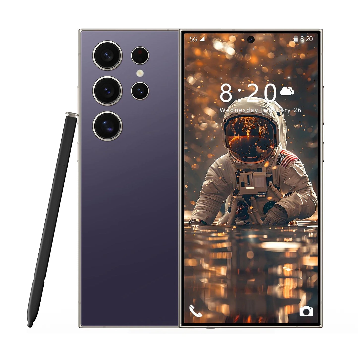 2025 S24 Ultra 7.3 5G Smartphone 16GB+1TB Android HD LCD 65W S Pen Mobile Gaming Phone with WIFI French & Spanish LTE Cellular