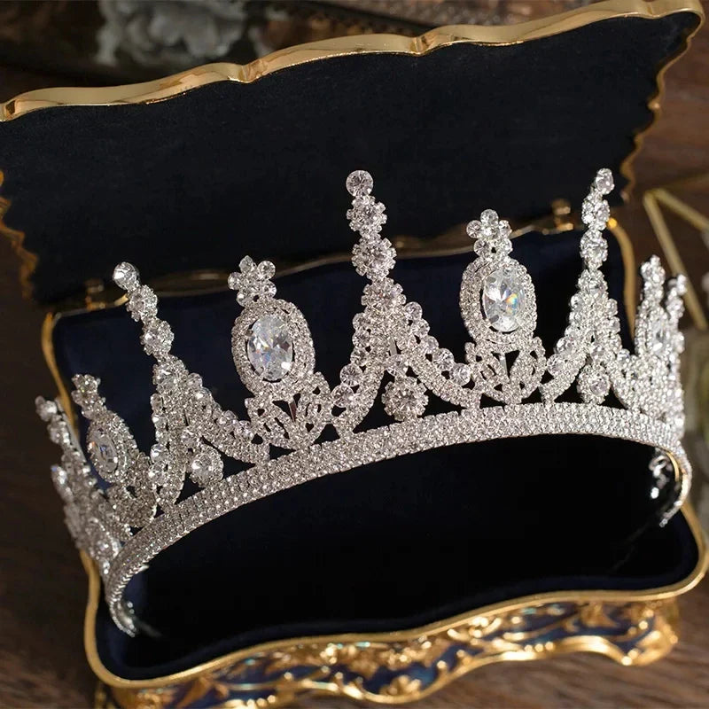 Zircon Wedding Crown Luxury Zircon Diadem Rhinestone Headpiece Bridal Hair Jewelry