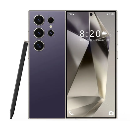 2025 S24 Ultra 7.3 5G Smartphone 16GB+1TB Android HD LCD 65W S Pen Mobile Gaming Phone with WIFI French & Spanish LTE Cellular