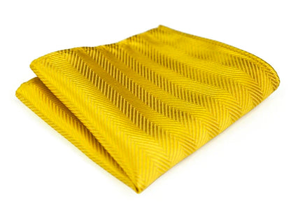 Solid Floral Paisley Yellow Gold Men's Ties Neckties 100% Silk Jacquard Woven Tie Sets Pocket Square Party Wedding