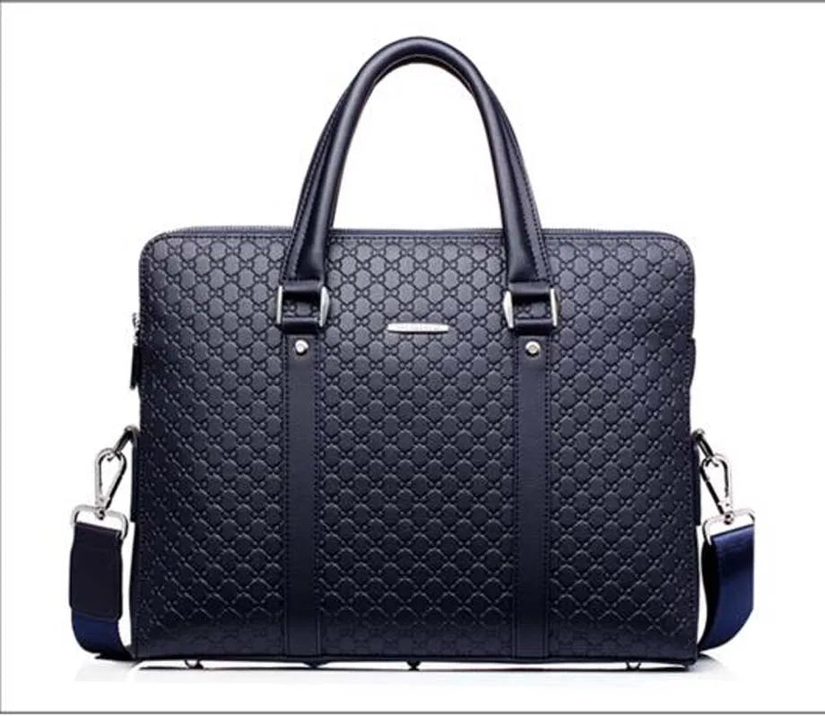 High Quality Leather Fashion Business Briefcase Unisex