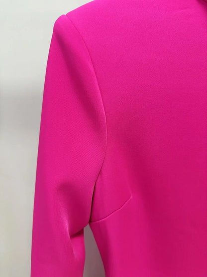 Elegant Pink High Neck Women Maxi Dress Spring Long Ruffle Sleeve Plus Size