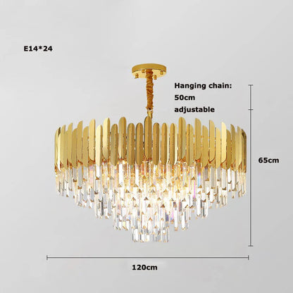 Gold Silver Desinger Dimmable LED Chandelier Lighting Hanging Lamps Lustre Suspension