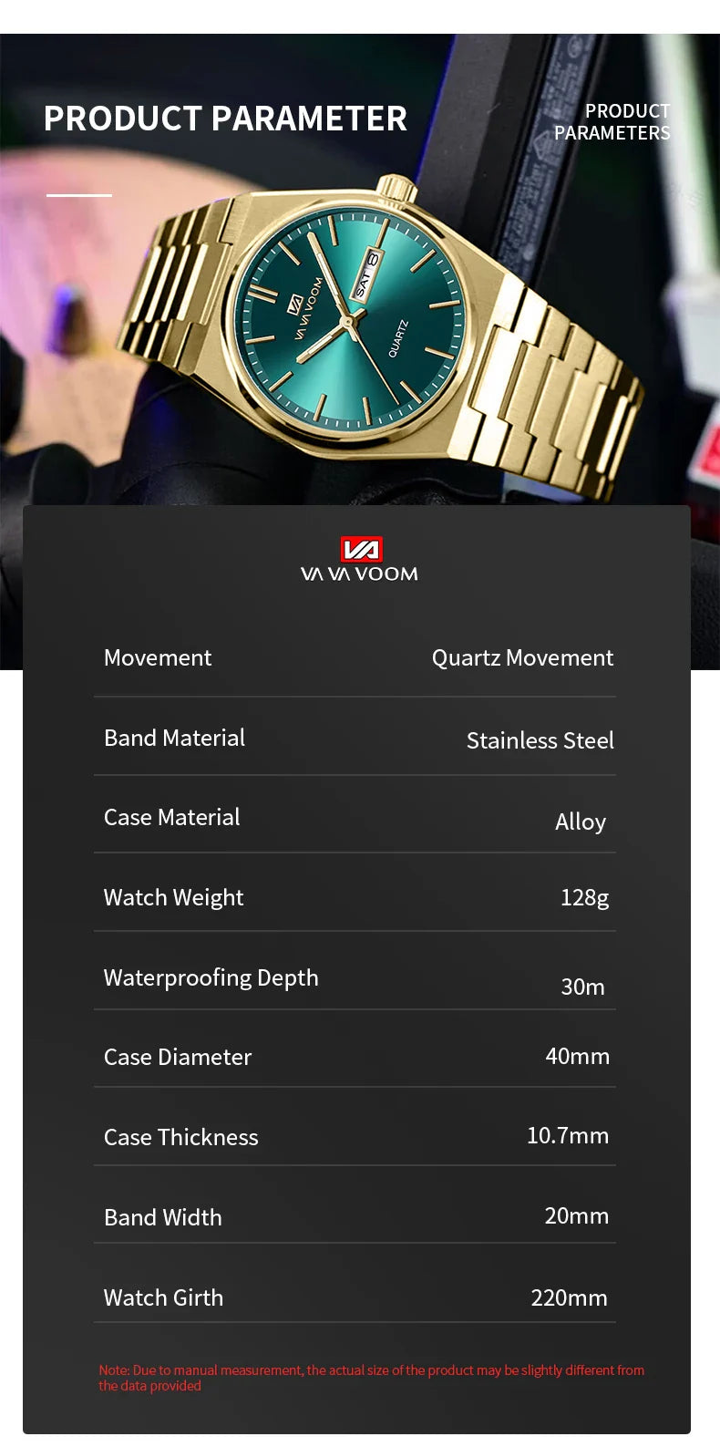 Luxury Quartz Men Wristwatch Waterproof Luminous Week Date Stainless Steel