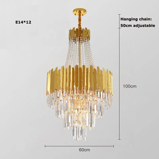 Gold Silver Desinger Dimmable LED Chandelier Lighting Hanging Lamps Lustre Suspension