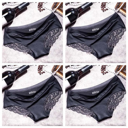 4pcs Lace Panties Women Seamless Underwear Plus Size