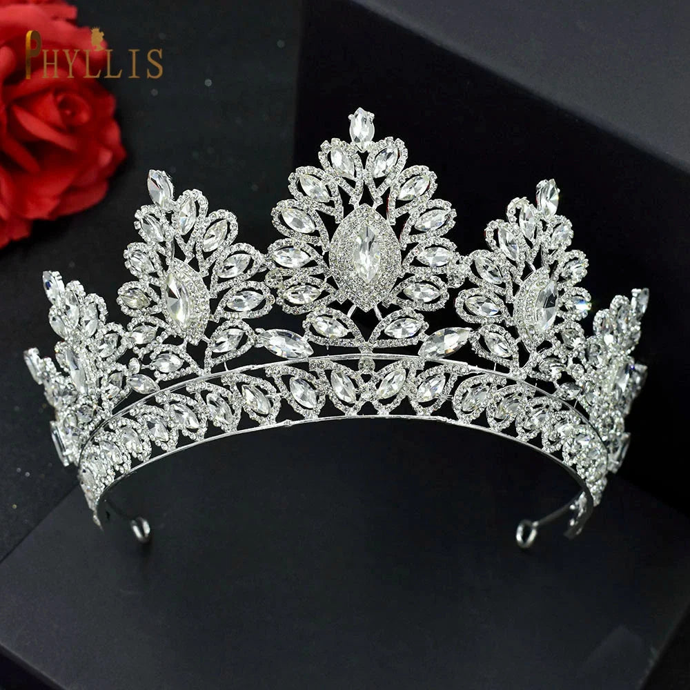Zircon Wedding Crown Luxury Zircon Diadem Rhinestone Headpiece Bridal Hair Jewelry
