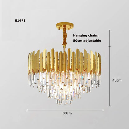 Gold Silver Desinger Dimmable LED Chandelier Lighting Hanging Lamps Lustre Suspension