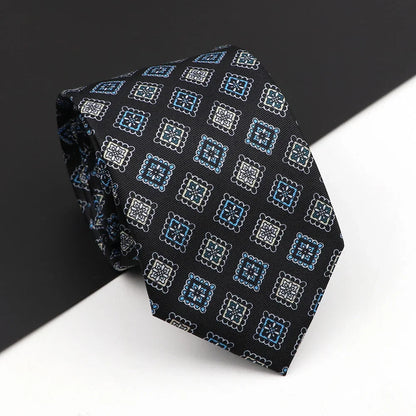 Novelty Men's Formal Ties 7cm Soft Silk Necktie