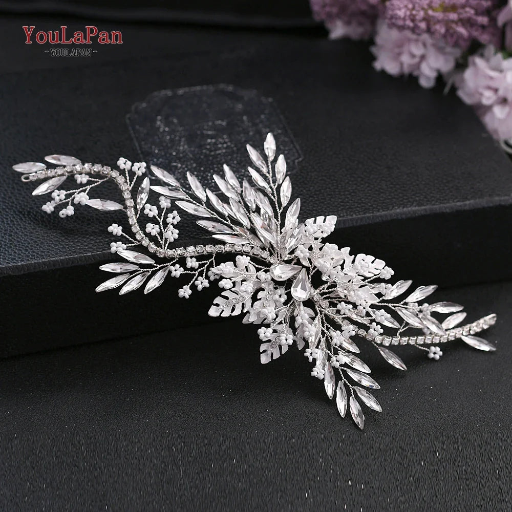 Wedding Hair Accessories Rhinestone Tiara Bridal Headdress Pageant Crown Hair Clip