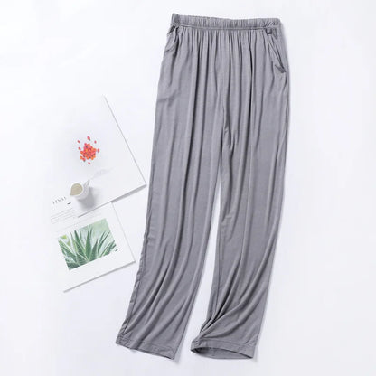 Summer Men Soft Sleeping Pajama Pants Spring Autumn 4XL