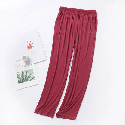 Summer Men Soft Sleeping Pajama Pants Spring Autumn 4XL