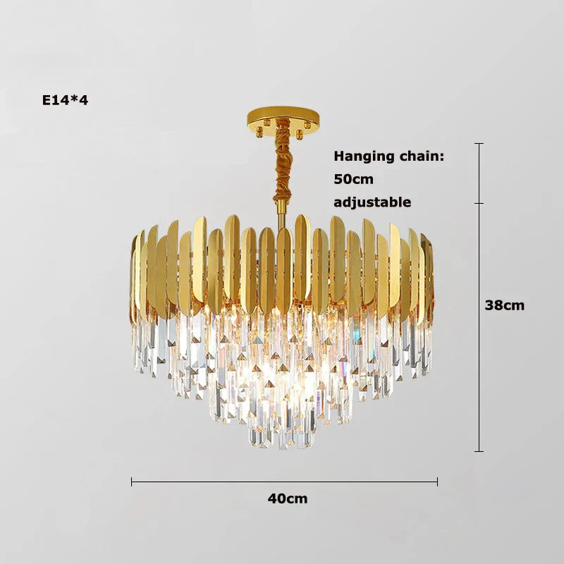 Gold Silver Desinger Dimmable LED Chandelier Lighting Hanging Lamps Lustre Suspension