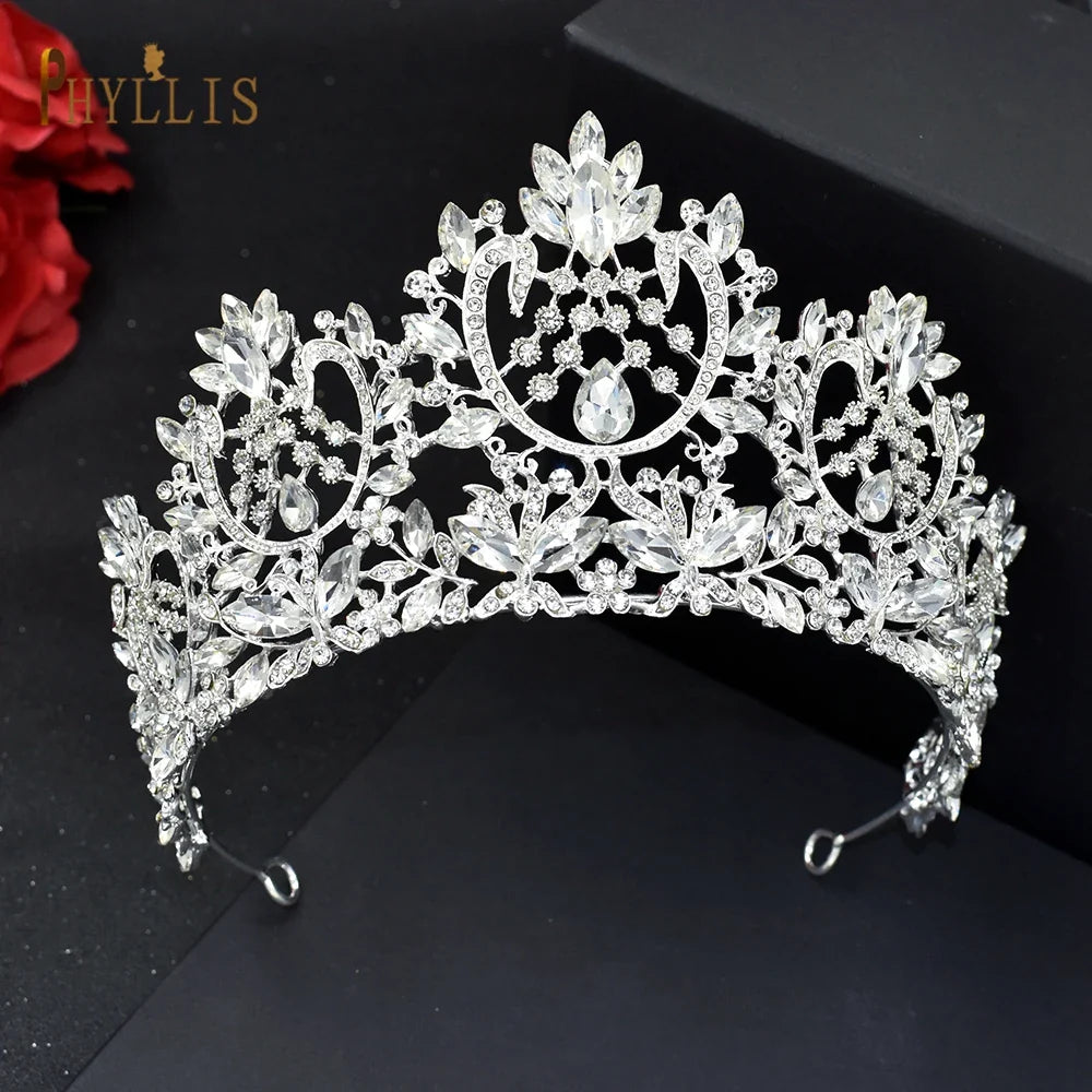 Zircon Wedding Crown Luxury Zircon Diadem Rhinestone Headpiece Bridal Hair Jewelry