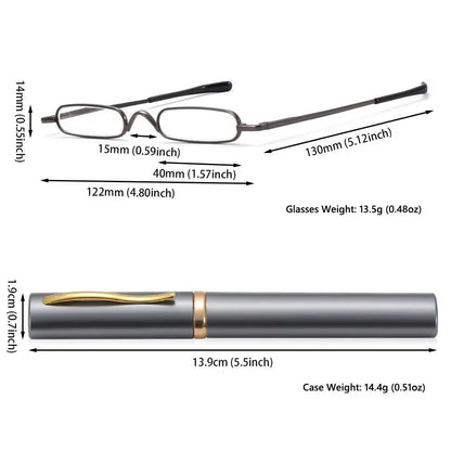 1PC Mini Unisex Small Tube Pen Reading Glasses